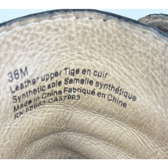 BIALA Black Leather Booties Women Size 6/36M Block Heel Zip-up, Lace-up - Picture 13 of 13